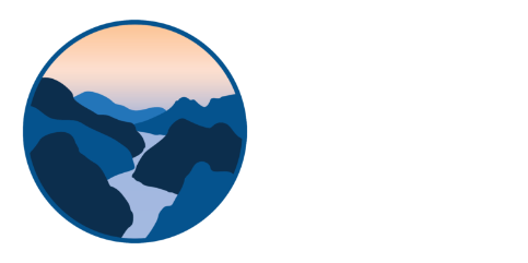 Blue Fjord Logo with White Text