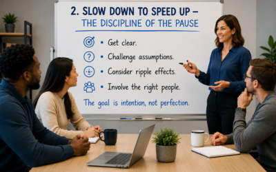Slow Down to Speed Up – The Discipline of the Pause
